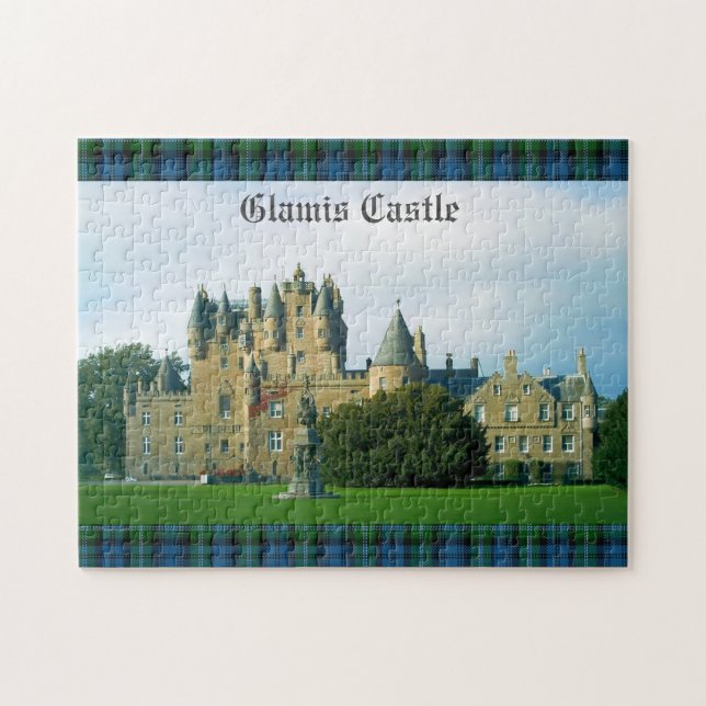 Glamis Castle Angus Scotland Scenia Pussel (Horisontell)