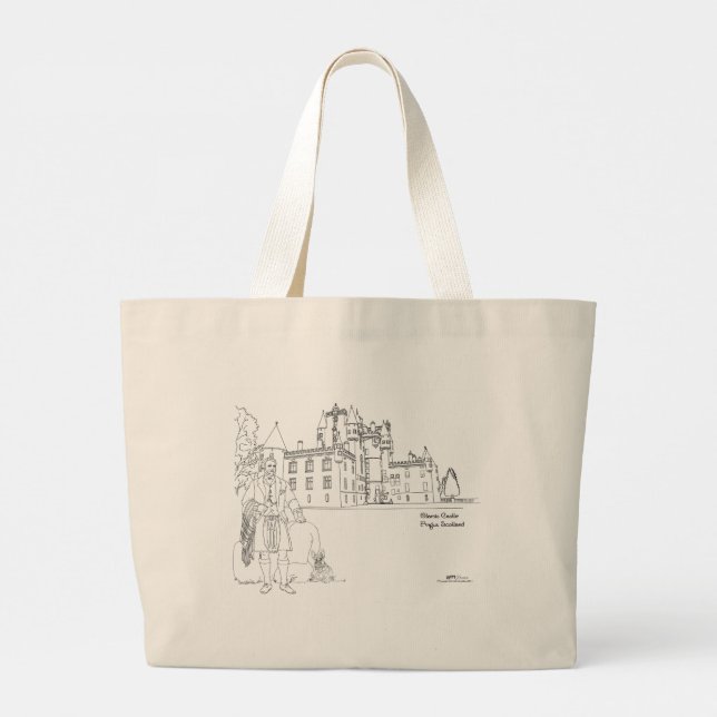 Glamis Castle Scotland Tote Bag Jumbo Tygkasse (Baksida)