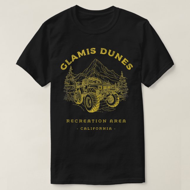 Glamis Dunes Recreation Area ATV UTV OHV Quad Offr T Shirt (Design framsida)