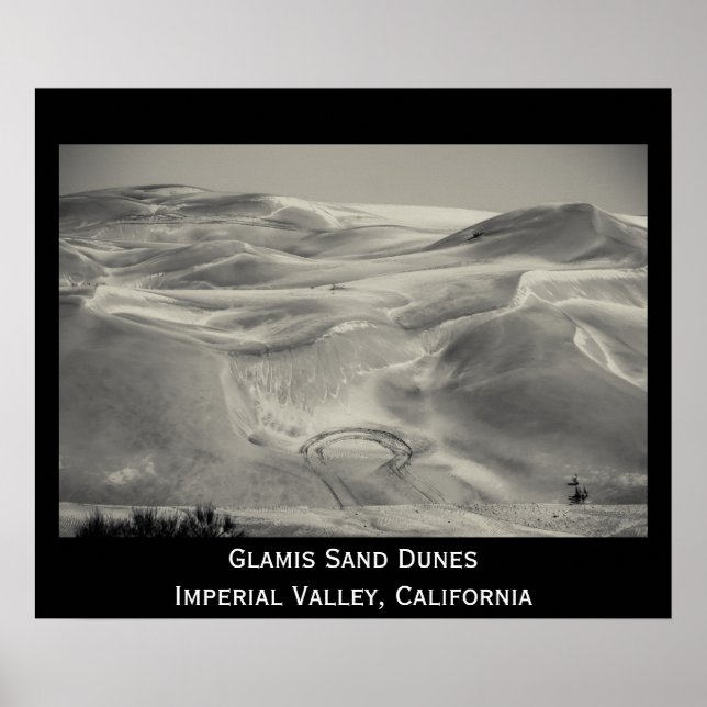 Glamis Sand Dunes Desert Imperial Valley Photo Poster (Framsidan)