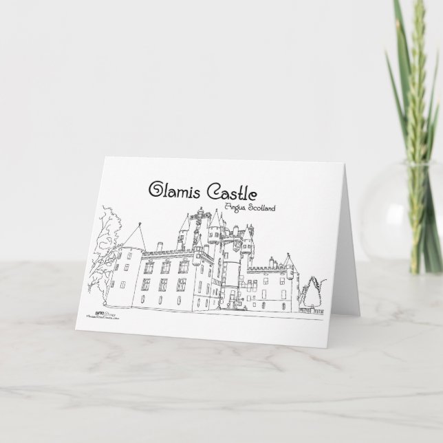 Glamis slott Skottland Kort (Framsida)