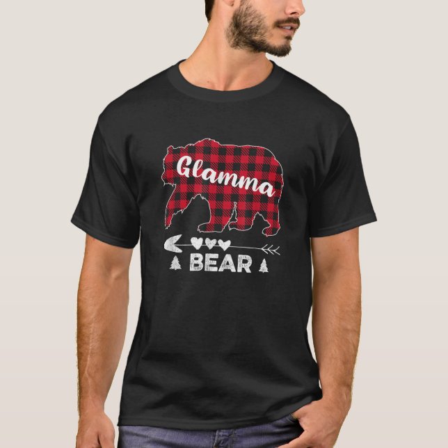 Glamma Bear-jul Red Buffalo Play Matching F T Shirt (Framsida)