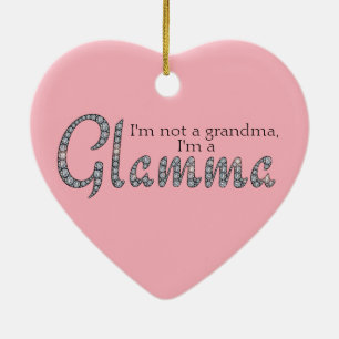Glamma bling hjärtaprydnad julgransprydnad keramik