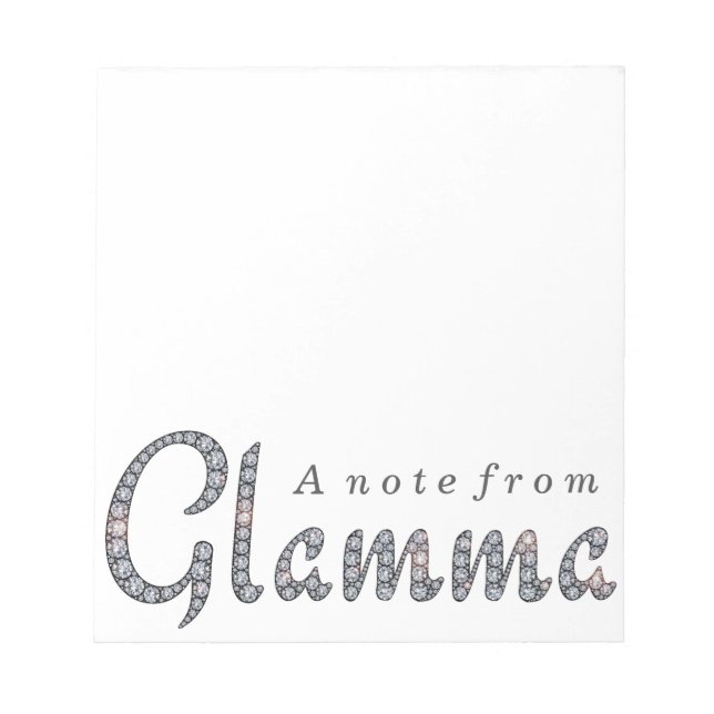 Glamma bling Note pad Anteckningsblock (Framsida)