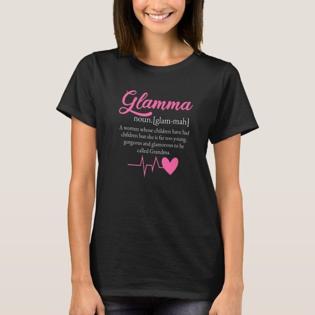 Glamma Definition Mors dag Coola Grandma Glam M T Shirt (Framsida)