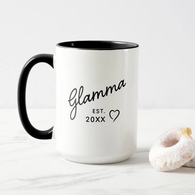 Glamma Etablerat Datum Modern Familj  Mugg (Med munk)