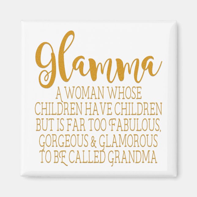 Glamma - Fabulous Grandma Magnet (Framsidan)