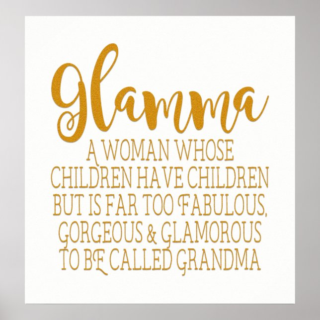Glamma - Fabulous Grandma Poster (Framsidan)