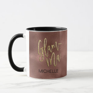 Glamma Glamoral Grandma Ro Gold Foil Guld Namn Mugg
