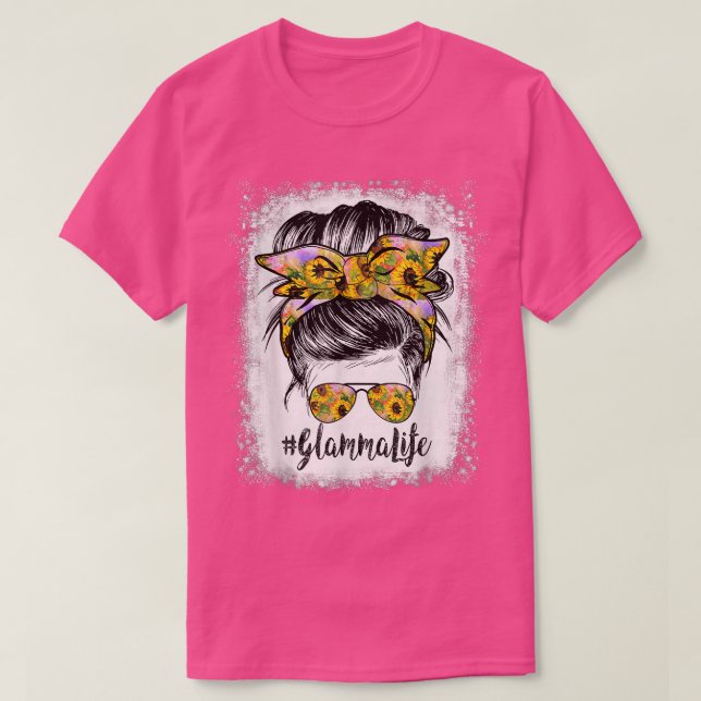Glamma Life Bleached Glamma Life Solros Messy T Shirt (Design framsida)