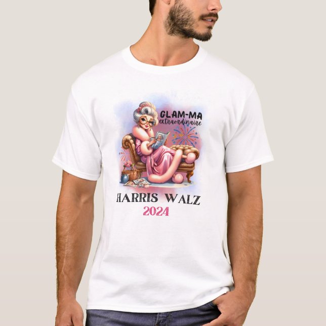 GLAMMAS FÖR HARRIS WALZ 2024 T SHIRT (Framsida)