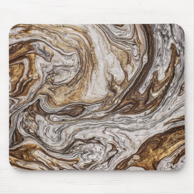 Glamor 001 flytande brun färg musmatta (Framsidan)