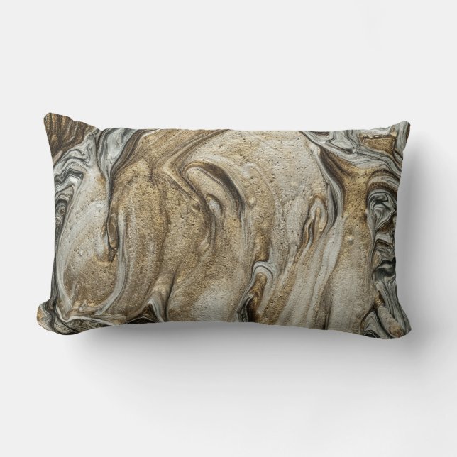 glamor 003 flytande brun färg lumbarkudde (Framsida)