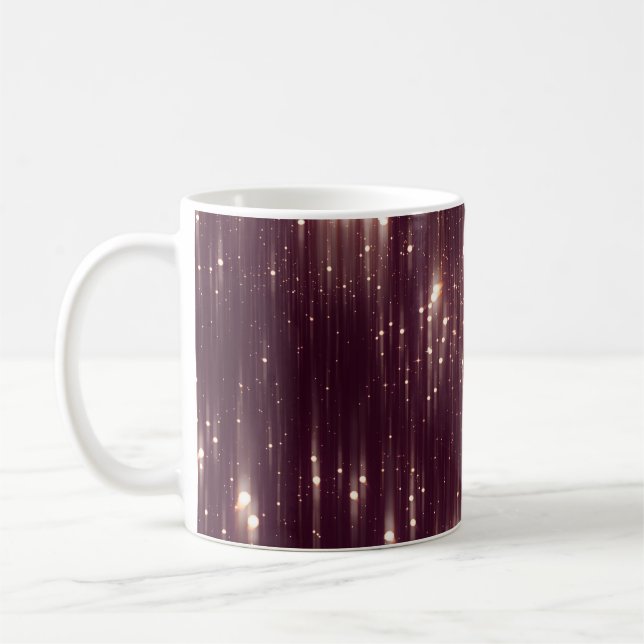 Glamor abstrakt rosa ljus med glitter kaffemugg (Vänster)