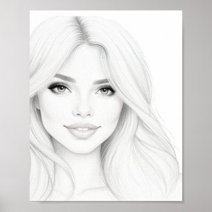 Glamor Art Sketch 1 Poster