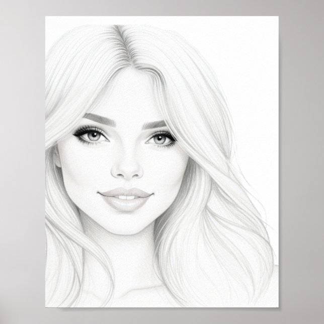Glamor Art Sketch 1 Poster (Framsidan)