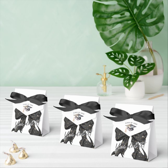 Glamor Black Guld Bow Studenten Presentaskar (Multipel)
