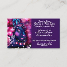 Glamor Bunny Makeup Hair Artist Shop Sales Etsy Visitkort