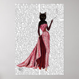 Glamor Cat i Rosa Poster