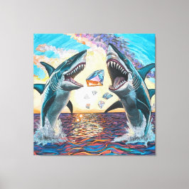 Glamor Chomp-Shark Breaching for Shiny Gems- Canvastryck