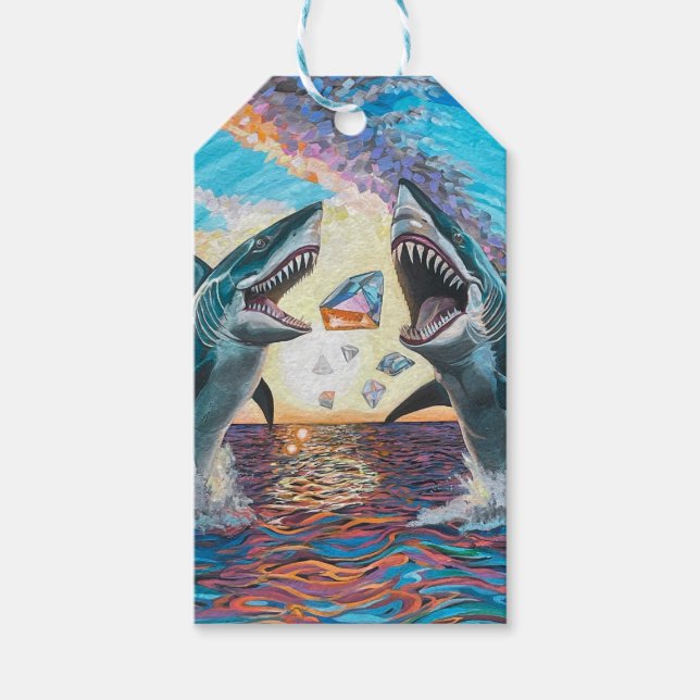 Glamor Chomp-Shark Breaching for Shiny Gems- Presentetikett (Framsidan)