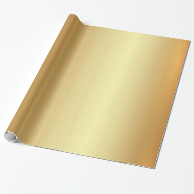 Glamor Elegant Guld Coola Gift Modern Golden Presentpapper (Utrullad)