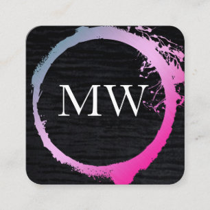 Glamor Expressive Faux Velvet/Monogram Fyrkantigt Visitkort