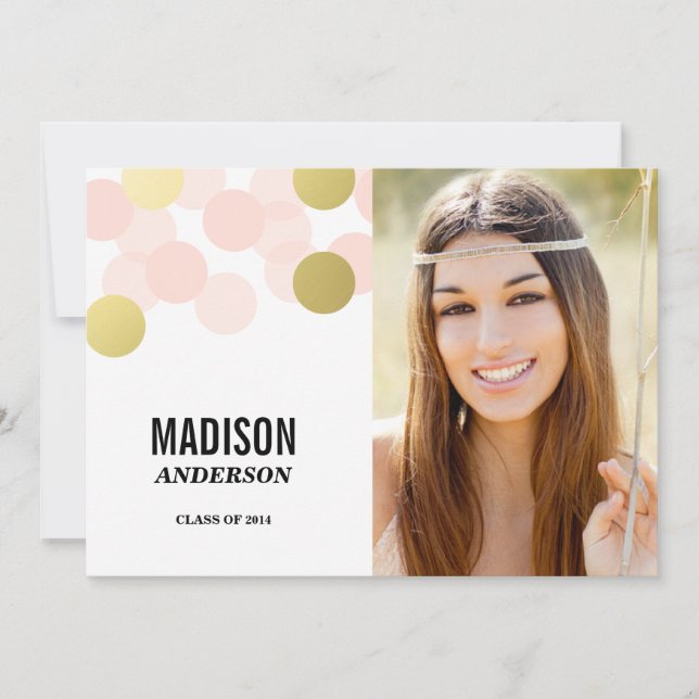 Glamor Faux Foil | Inbjudan till studentfest (Framsida)