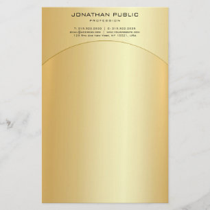 Glamor Faux Guld Modern Elegant Template Brevpapper