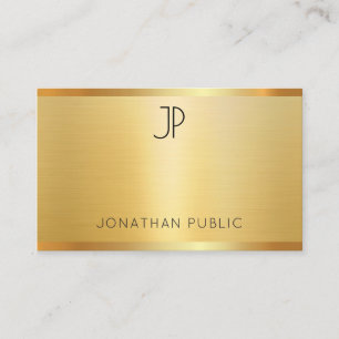 Glamor Faux Guld Professionell Modern Elegant Visitkort