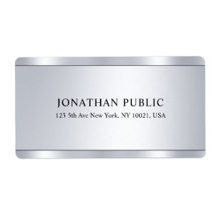 Glamor Faux Silver Modern Elegant Template Fraktsedel