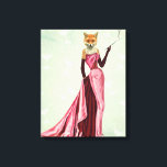 Glamor Fox i Rosa Canvastryck<br><div class="desc">Mode och</div>