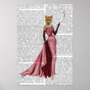 Glamor Fox i Rosa Poster