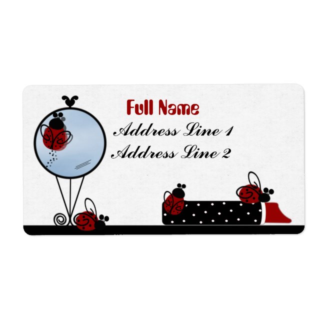 Glamor Girl Avery-etikett Fraktsedel (Framsidan)