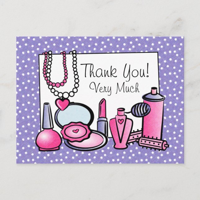 Glamor Girl Birthday (pd) Vykort (Framsida)