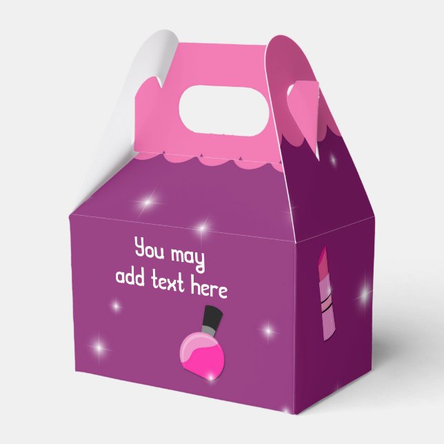 Glamor Girl Makeup Glam Diva Party Favor Boxes Presentaskar (Framsidan Sidan)