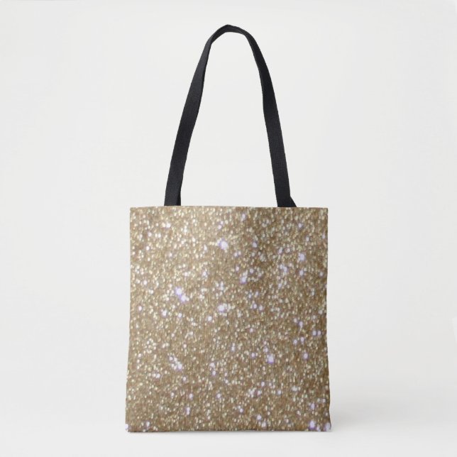 Glamor golden Glitz Bokeh ljus guld glitter Tygkasse (Framsida)