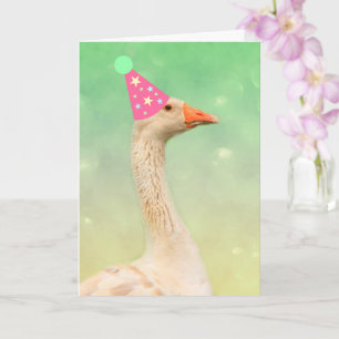 Glamor Goose Birthday Card Kort