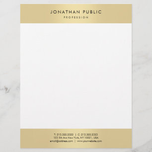 Glamor Guld Elegant  Template Modern Brevhuvud