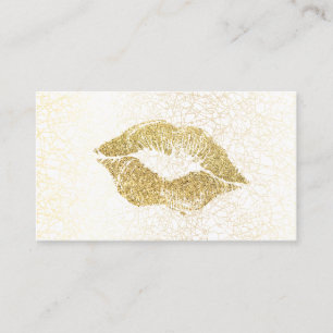 Glamor Guld Glitter Kiss GULD STRUKTUR Visitkort
