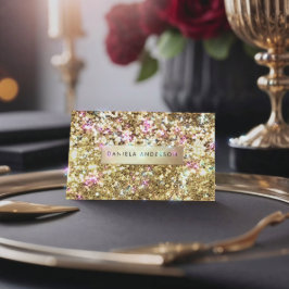 Glamor Guld Glitter & Luxury Visitkort