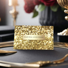 Glamor Guld Glitter & Luxury Visitkort
