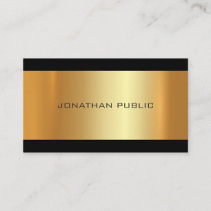 Glamor Guld Modern Gracnice Luxury Elegant Plain Visitkort