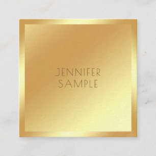 Glamor Guld Modern Xury Premium Tick Fyrkantigt Visitkort