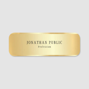 Glamor Guld ser modern Elegant enkel mall Namnbricka