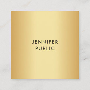 Glamor Guld ser modern, minimalistisk mall Fyrkantigt Visitkort