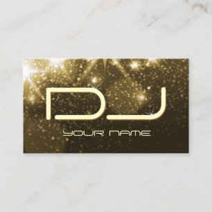 Glamor Guld Sparkles - Party DJ Visitkort