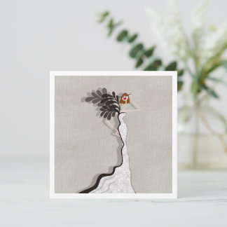 Glamor Haute Couture Mode Illustration Card Inbjudningar