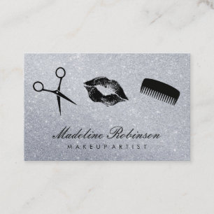 Glamor Kiss Comb Shears Glitter Visitkort