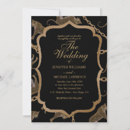 Glamor leopard cheetah inbjudningar